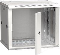 ITK Шкаф LINEA W 9U 600x450 мм дверь стекло, RAL7035 LWR3-09U64-GF