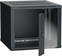 ITK Шкаф LINEA W 9U 600x600 мм дверь стекло, RAL9005 LWR5-09U66-GF