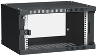 ITK Шкаф LINEA WE 6U 600x450мм дверь стекло черный LWE5-06U64-GF