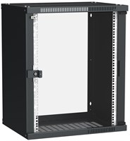ITK Шкаф LINEA WE 15U 600x450мм дверь стекло черный LWE5-15U64-GF