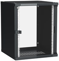 ITK Шкаф LINEA WE 15U 600x600мм дверь стекло черный LWE5-15U66-GF