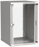 ITK Шкаф LINEA WE 18U 600x650мм дверь стекло серый LWE3-18U67-GF