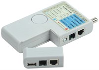 ITK Тестер для витой пары 4в1 RJ45/RJ11/BNC/USB с элем. пит. WH3468