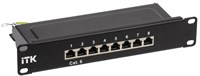 ITK 1U патч-панель кат.6 STP 8 портов 10" Dual IDC PP08-1UC06S-D05-10