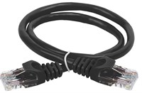 ITK Коммутационный шнур (патч-корд), кат.5Е UTP, 0,5м, черный PC09-C5EU-05M