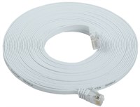 ITK Коммутационный шнур плоский кат.6 UTP 7м белый PC08-C06U-7M-FL