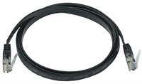 ITK Коммутационный шнур плоский кат.6 UTP 1м чёрный PC09-C06U-1M-FL