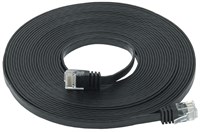 ITK Коммутационный шнур плоский кат.6 UTP 7м чёрный PC09-C06U-7M-FL
