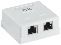 ITK Настенная инф. розетка RJ45 кат. 5E FTP 2-порт CS2-1C5EF-22