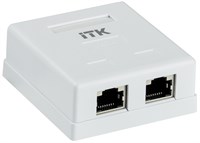 ITK Настенная инф. розетка RJ45 кат. 6 FTP 2-порт CS2-1C06F-22