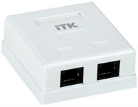ITK Настенная инф.розетка RJ-45, кат.6, 2-порта CS2-1C6U-22