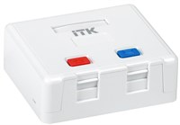 ITK Корпус настенной розетки для 2 мод. Keystone Jack CS2-022