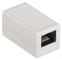 ITK Проходной адаптер кат.5E UTP, тип RJ45-RJ45, белый CS70-1C5EU
