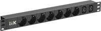 ITK PDU 7 розеток нем. ст. + 2 С13 1U каб. 2м нем. ст. PH22-7D2C131-P