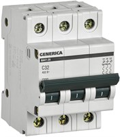 Авт. выкл. ВА47-29 3Р 32А 4,5кА х-ка С GENERICA MVA25-3-032-C