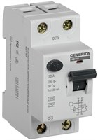 УЗО ВД1-63 2Р 50А 30мА GENERICA MDV15-2-050-030