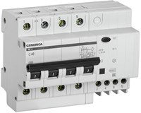 Диф. автомат АД14 4Р 40А 30мА GENERICA MAD15-4-040-C-030