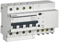 Диф. автомат АД14 4Р 50А 300мА GENERICA MAD15-4-050-C-300