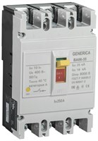 Выкл. авт. ВА66-35 3Р 250А 25кА GENERICA SAV30-3-0250-G