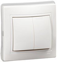 KVARTA Выключ. 2-кл. 10А IP44 ВС10-2-0-КБ-44 бел. IEK KV-V20-10-44-K01