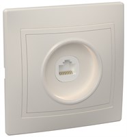 KVARTA Роз. 1-мест. комп. RJ45 кат.5е РК10-ККм крем IEK EKK10-K33-DM