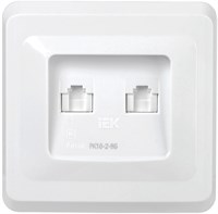 VEGA Роз. 2-мест. комп. RJ45 кат.5е РК10-2-ВБ бел. IEK EKV25-K01-DM