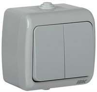 AQUATIC Выключ. 2 кл. о/у 10А IP54 ВС-20-2-0-А IEK EVA20-K03-10-54