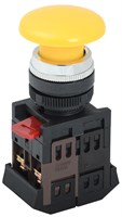 Кнопка AEА-22 "Грибок" желтый d22мм 1з+1р IEK BBG30-AEA-K05