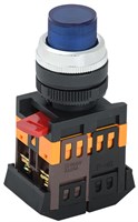 Кнопка ABLFP-22 синий d22мм неон/240В 1з+1р IEK BBT20-ABLFP-K07