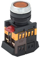 Кнопка ABLFS-22 желтый d22мм неон/240В 1з+1р IEK BBT30-ABLFS-K05
