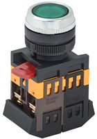 Кнопка ABLFS-22 зеленый d22мм неон/240В 1з+1р IEK BBT30-ABLFS-K06