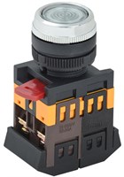 Кнопка ABLFS-22 прозрачный d22мм неон/240В 1з+1р IEK BBT30-ABLFS-K08