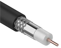 Каб. коаксиал. RG11 CCS 75Ом FPE PVC черн. (300м) GENERICA CC1-R1F1-119-300-G