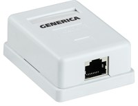 Розетка инф. настенная RJ45 кат. 5Е FTP 1 порт GENERICA CS2-1C5EF-12-G