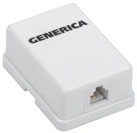 Розетка инф. настенная RJ12 кат. 3 UTP 1 порт GENERICA CS2-3C03U-12-G