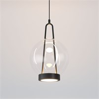 Подвесной светодиодный светильник со стеклянным плафоном 50267/1 LED черный a069346