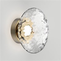 Настенный светильник с прозрачным стеклянным плафоном 50389/1 LED латунь a069025