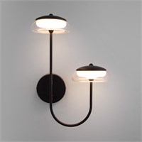 Настенный светильник со стеклянным плафоном 50388/2 LED черный a068860