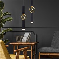 Подвесной светодиодный светильник 50191/1 LED черный/золото a049107