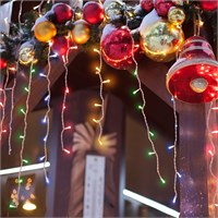 Новогодняя гирлянда бахрома мульти 1,8*0,5м IP20 100-001 a044085