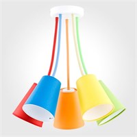 Потолочная люстра с разноцветными плафонами 2107 Wire Colour 00000081216