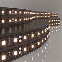 Светодиодная лента 120 Led 9,6 Вт IP20, 3300K тёплый белый, 5 м 2835 24V 120Led 9,6W IP20 Black a063872