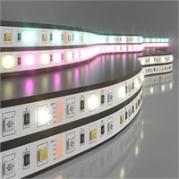 Светодиодная лента 24 В 14,4 Вт/м 60 Led/м 5050+5050 IP20, MIX RGB/дневной белый 4200K, 5 м Лента светодиодная 24V 14,4W 60Led 5050+5050 IP20 MIX RGB/дневной белый, 5м a053729