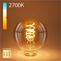 Филаментная светодиодная лампа Dimmable G95 5W 2700K E27 тонированная BLE2747 a053409