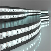 Светодиодная лента 12 В 9,6 Вт/м 120 Led/м 2835 IP65, холодный белый 6500K, 5 м Лента светодиодная 12V 9,6W 120Led 2835 IP65 холодный белый, 5м a052851