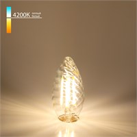Филаментная светодиодная лампа &quot;Свеча витая&quot; CW35 7W 4200K E14 прозрачная BLE1414 a049136