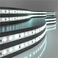 Светодиодная лента 12 В 9.6 Вт/м 120 Led/м 2835 IP20, холодный белый 6500К, 5 м Лента светодиодная 12V 9,6W 120Led 2835 IP20 холодный белый, 5м a043964