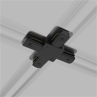 Коннектор X-образный для однофазного шинопровода черный TRC-1-1-X-BK a039586
