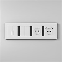 W0043068/ Рамка на 4 поста Split (белый/черный, soft-touch) W0043068 a067991