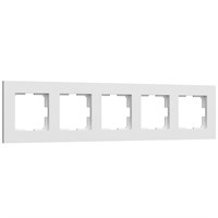Рамка на 5 постов Slab (белый софт) W0052961 a067786